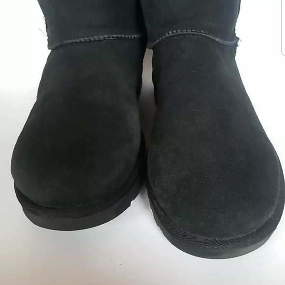Ugg Womens Sz 12 Classic II Tall Shearling Suede Boots Black winter GORPCORE - Picture 5 of 8